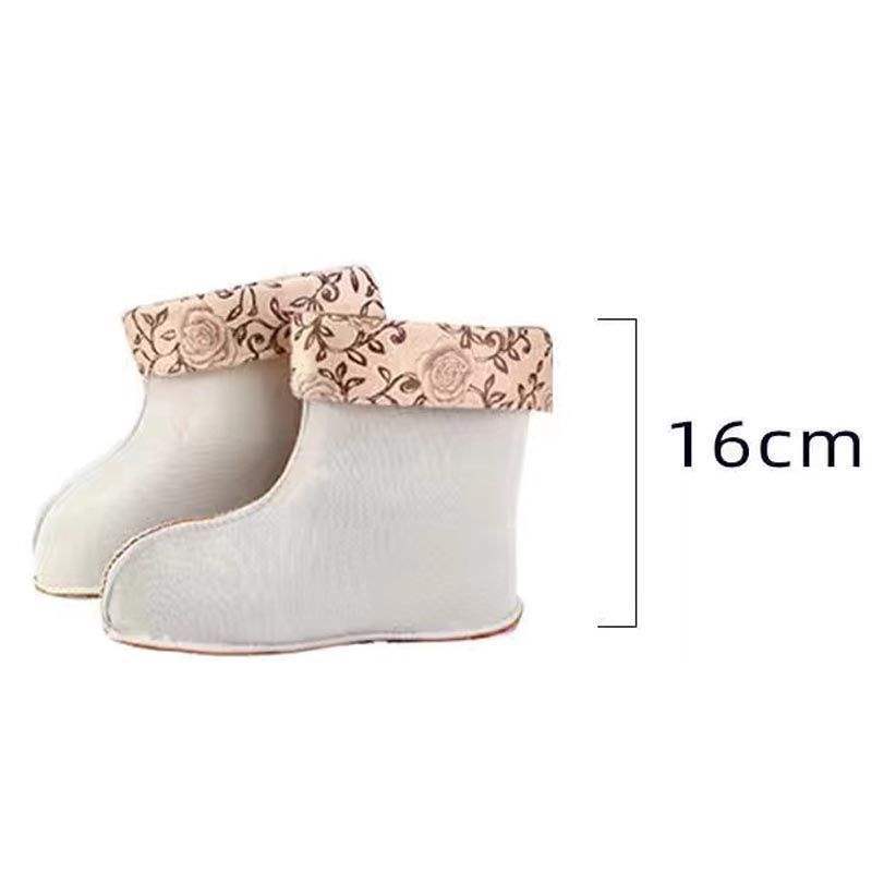 

Женские водные туфли короткие дождевые туфли короткие бархатные водонепроницаемые и нескользящие модные резиновые сапоги взрослые водные сапоги кухонные терморезиновые туфли 41