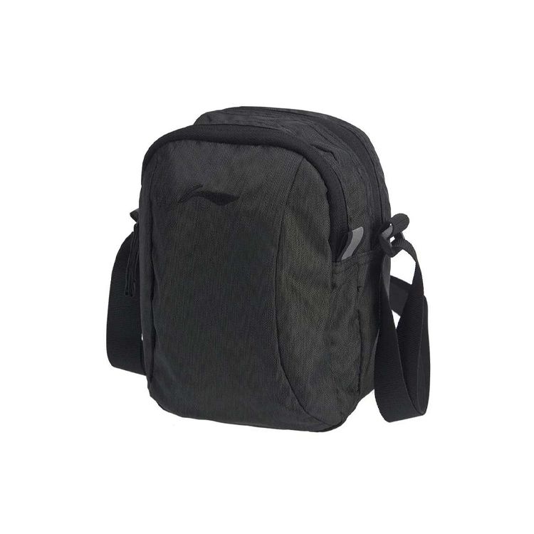 Li Ning Training Sports Leisure Nylon Shoulder Crossbody Bag Unisex bags Black ABDR394-1000 Black