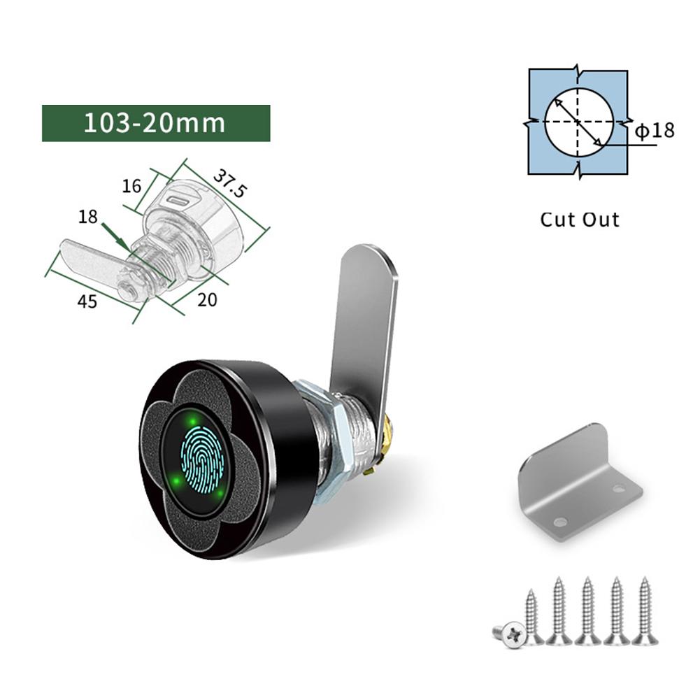 

Zinc Alloy Keyless Fingerprint Cabinet Lock Biometric Electric Lock for Locker Cabinet Drawer Strongbox Biometria Fechadura