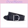 Fashion Ladies Pu Belt With Alloy Circular Buckle For Casual Office Wear