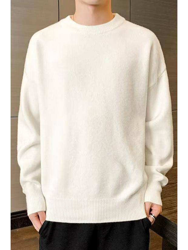 Pánský svetr jednobarevný: Volné, Pohodlné a Všestranné pro Podzim a Zimu
