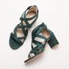 Sandals Women Fashion 2025 New Versatile Coarse Heel Roman Style High Heels Women Sandals Rear Zipper Summer Womens Shoes