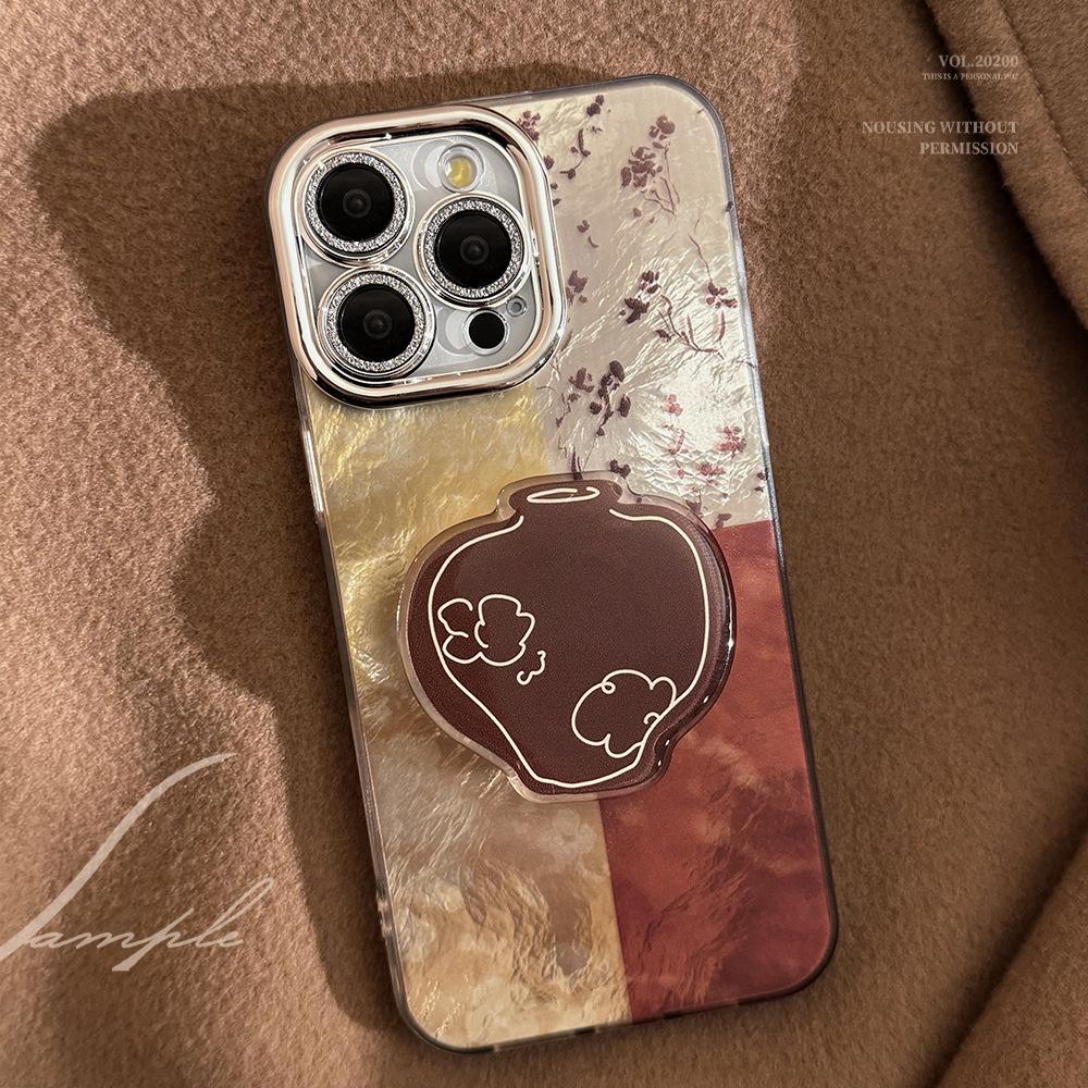 Chinese Style Retro Bottle Iphone16 Mobile Phone Case 17 Apple 15pro Max Lens Film 12 New Chinese Style 13 Suitable