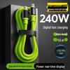 **240W Super Fast Charging Cable with Intelligent LED Display for Apple & Android**