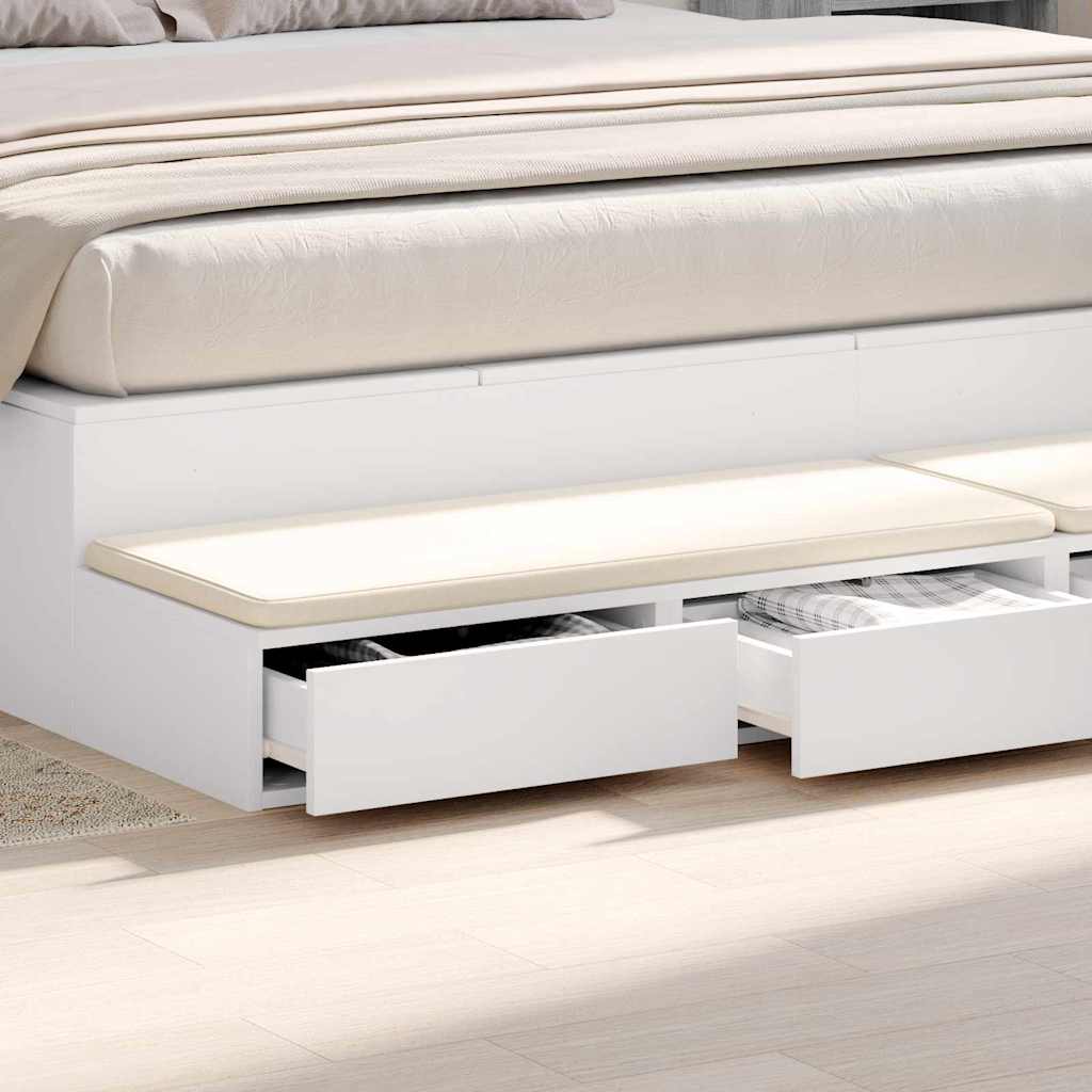 Bed Drawers White 180 x 36.5 x 16.5 cm Engineered Wood