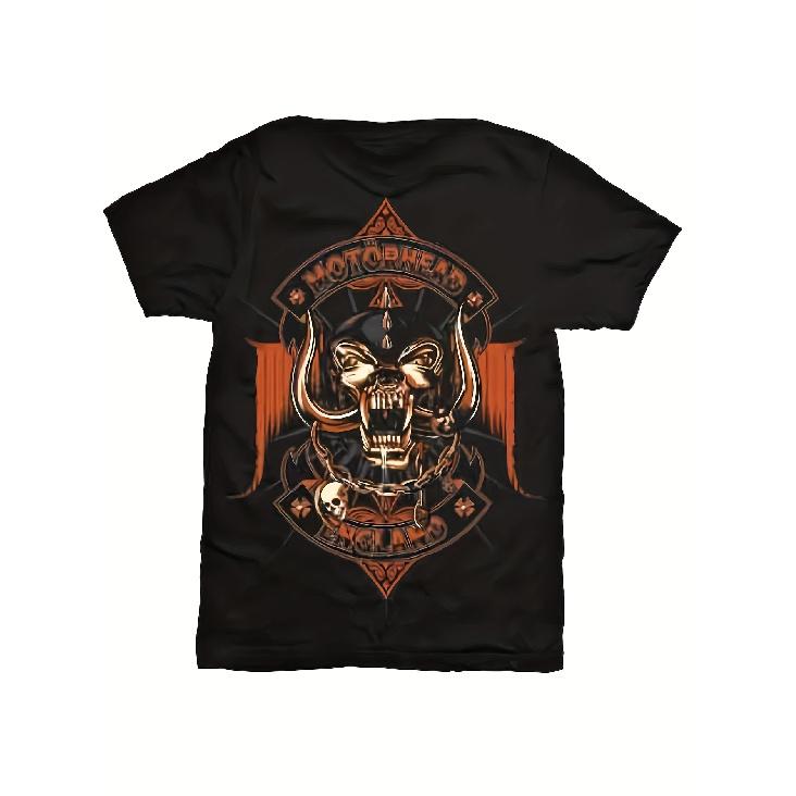 Motrhead Heavy Metal Graphic T Shirt Black Band Tee with Skull, Horns & Flames 100% Breathable Unisex Shirt for Men & Women Punk Rock Concerts, S чёрный