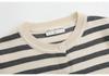 2025 Spring Plus Size Women's Striped Knit Cardigan - Simple, Round Neck, Korean Style, Slimming, Age-Reducing Sweater for 220 jin