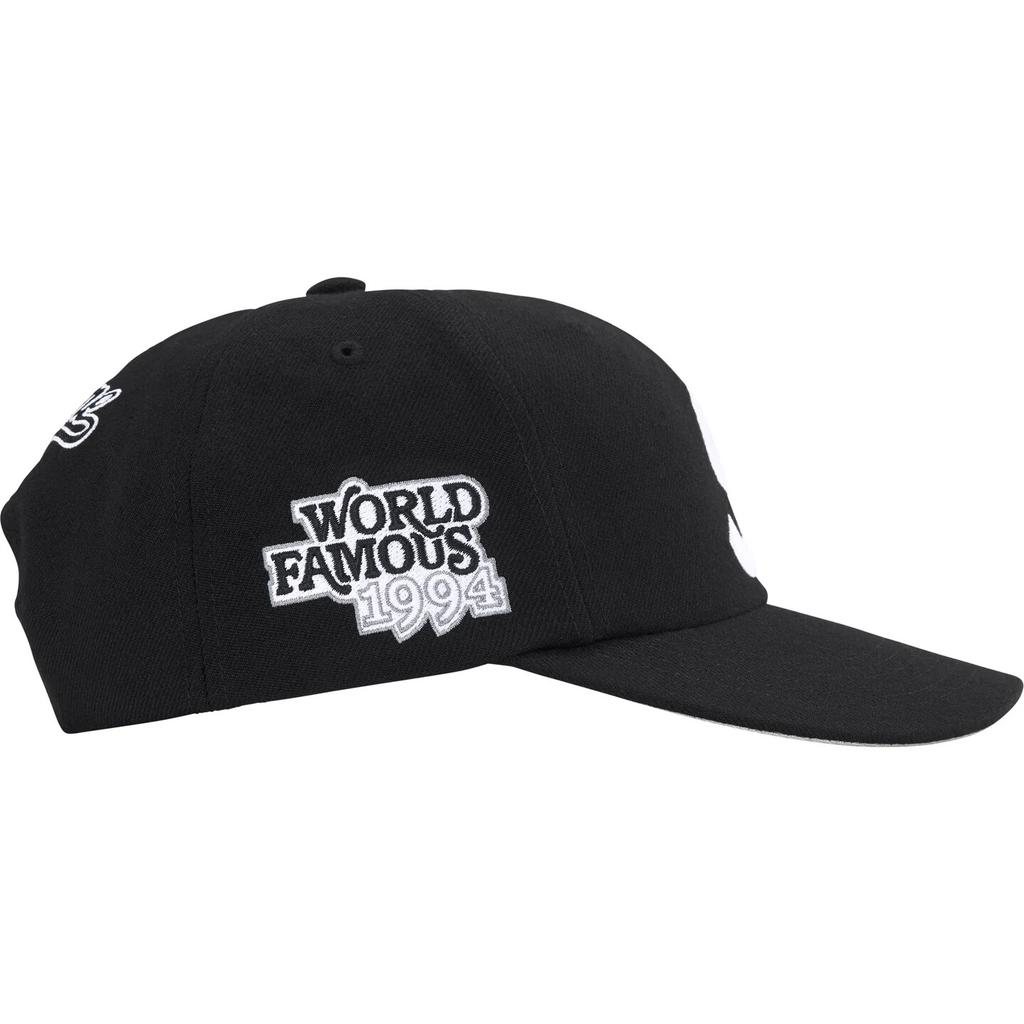 Supreme World Famous S Logo 6-Panel Black