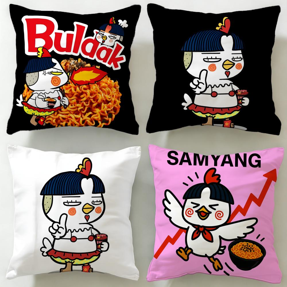 Popularna poduszka Samyang Buldak Ramen Poszewka Miękka i Łatwa do Prania Poszewka na Poduszkę – Wszechstronna na Kanapę, Łóżko, Podróż i do Biura