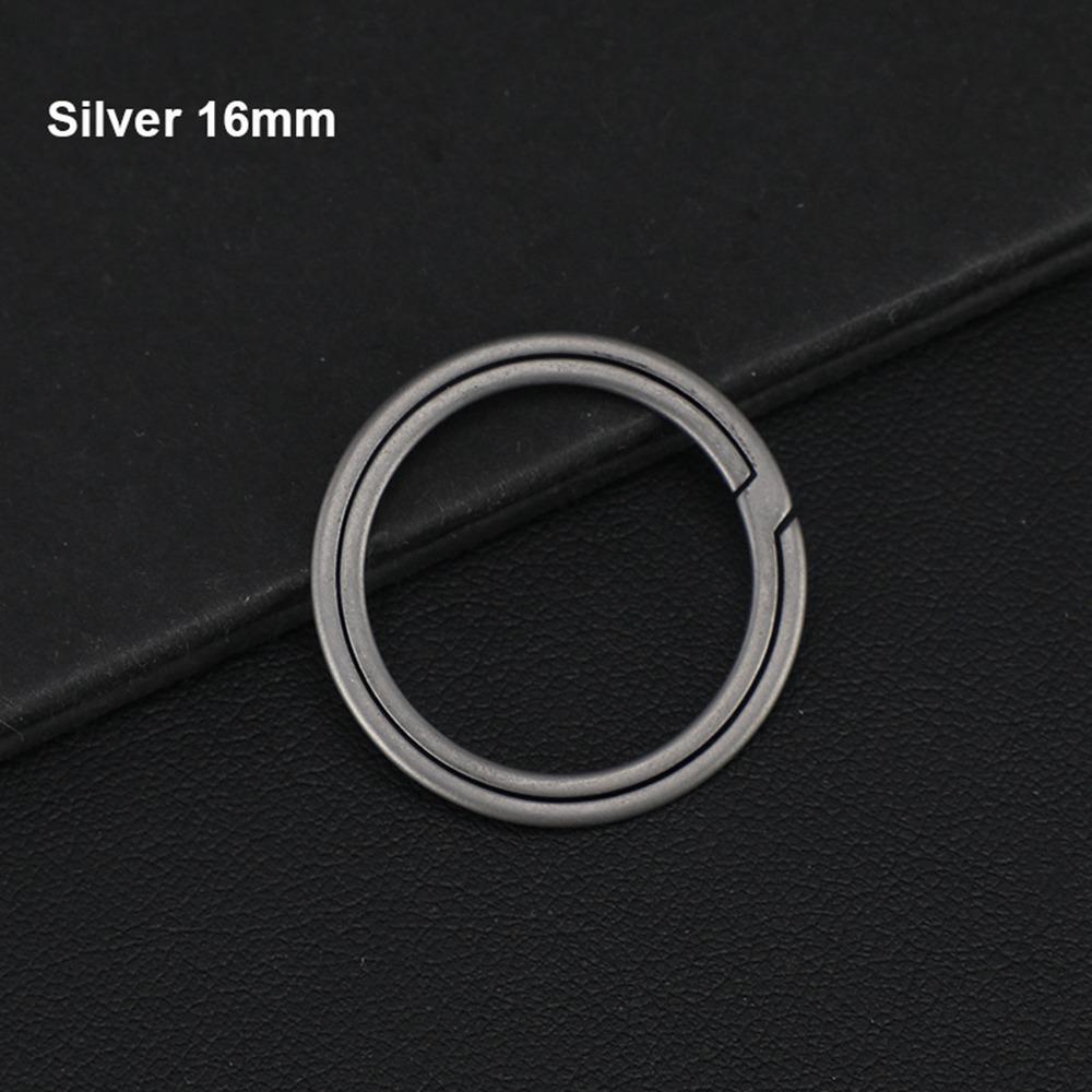 

Real Titanium Alloy KeyRings Super Lightweight Keychains Buckle Key Rings Male Creativity Gift Silver 16mm