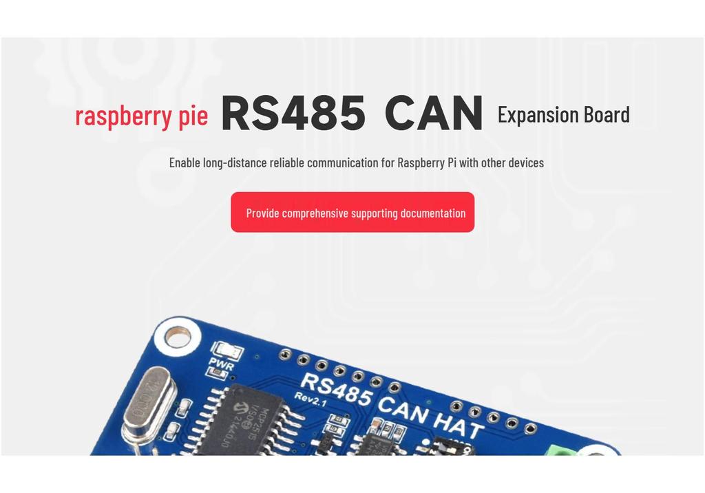 Weixue Raspberry Pi Expansion Board: RS485, SPI, CAN Bus, UART Communication Module