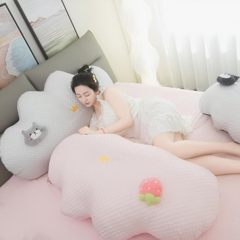Cute Clouds Stars Moon Throw Pillow Girl Bed Cushion Ice Bean Cool Pillow Dual-Purpose Spring And Summer Pillow