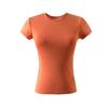 Basic Slim-fitting Short-sleeved Front-shoulder T-shirt for Women's Summer New Spice Girl Solid-color Slim Round Neck Bottoming Top