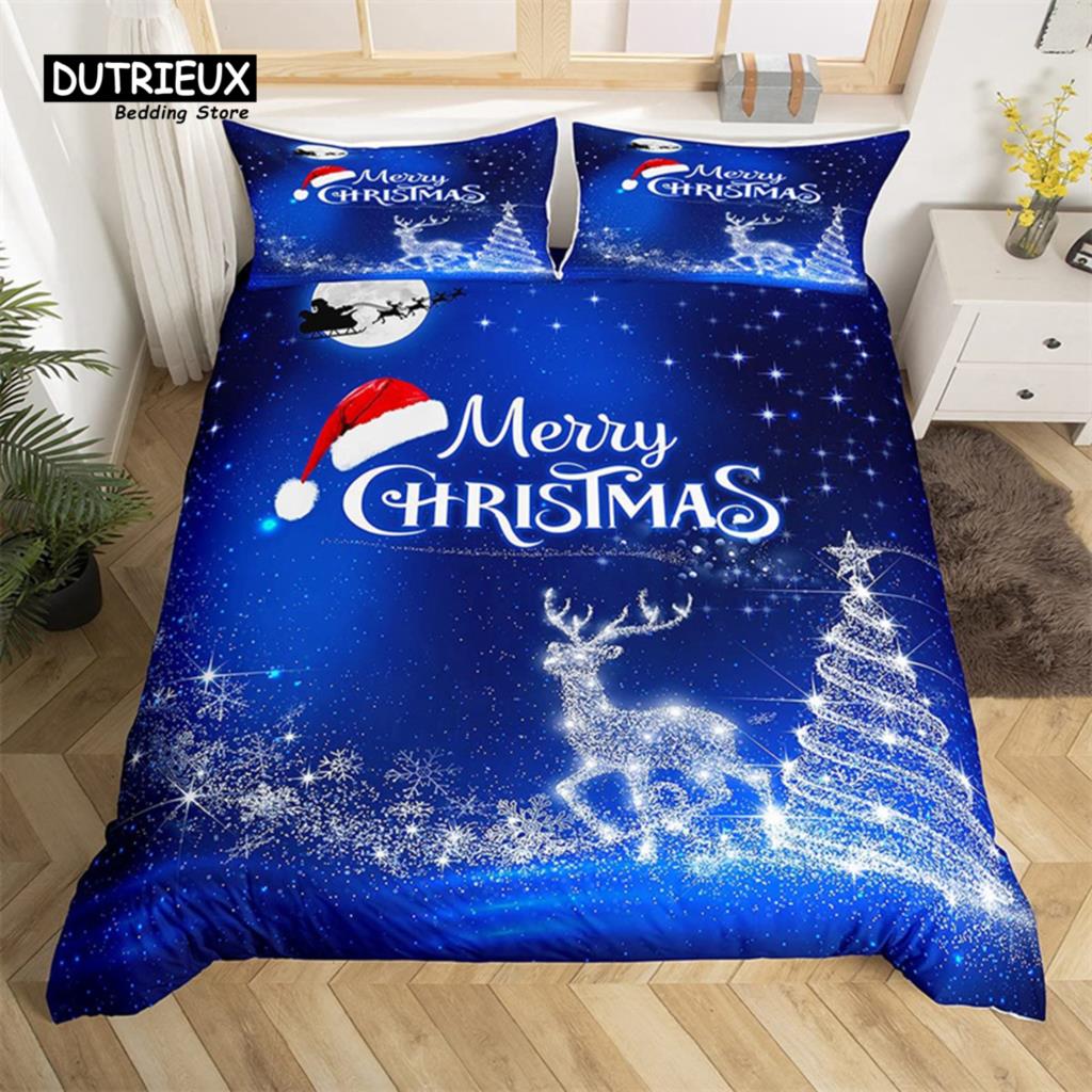 Christmas Tree Duvet Cover Set Christmas Theme Bedding Set Soft Comfortable Breathable Duvet Cover For Bedroom Guest Room