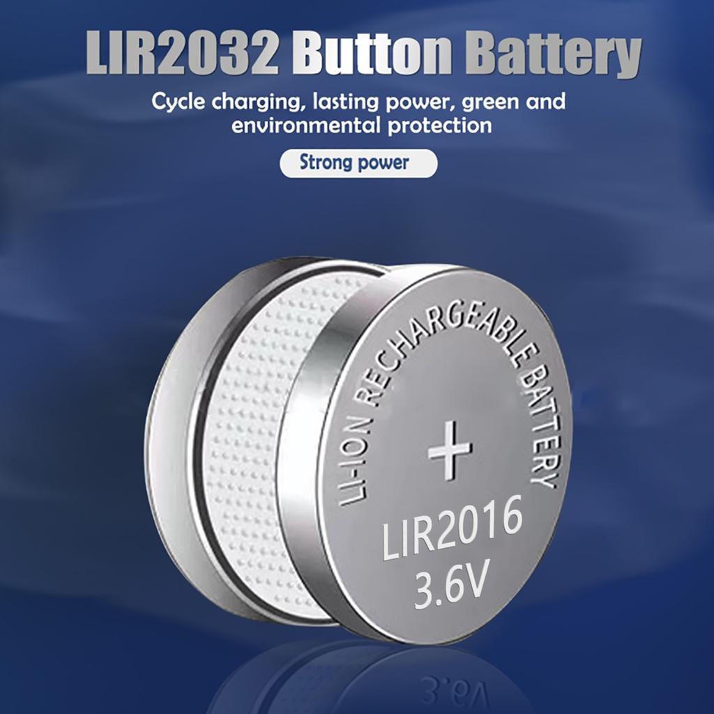 Pack of 3pcs Rechargeable Coin Cells Battery LIR2016 Button Batteries 18mAh Stable Capacity for Watches and Calculators