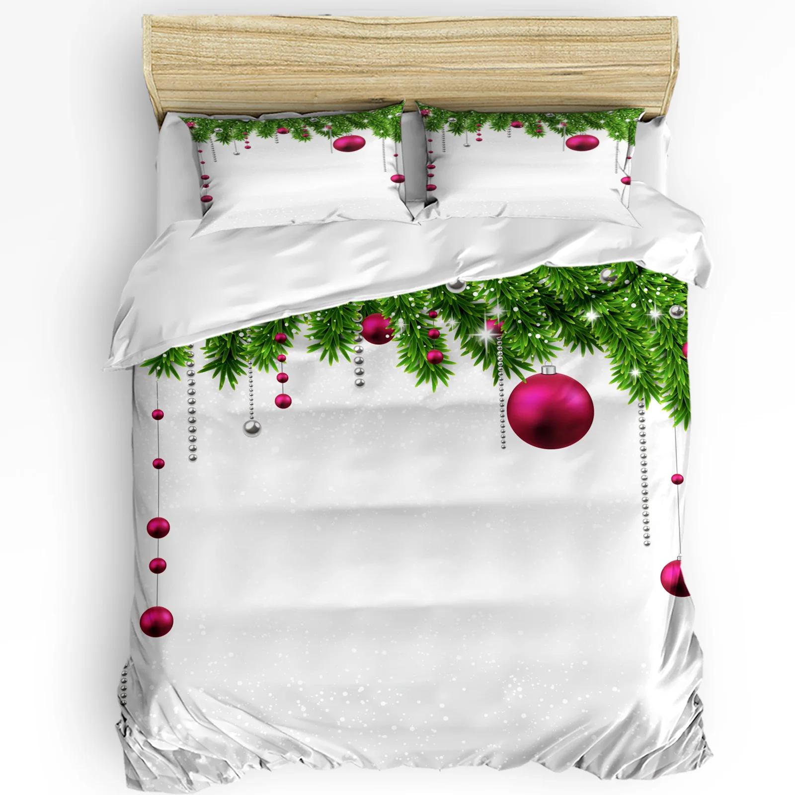 

Christmas Bell Bow Duvet Cover Set Double Bedding Home Textile Quilt Cover with Pillowcases for Bedroom Decor EU single(135x200cm)