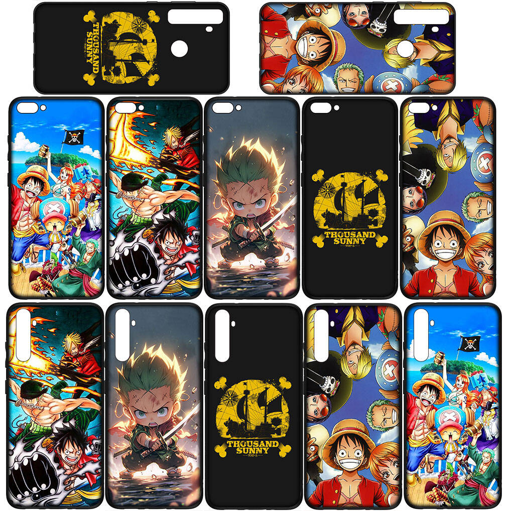 Dla Samsung Galaxy S25 S24 S23 iPhone 17 16 15 Xiaomi Redmi Note 14 13 12 11 Plus Pro Max A37 A57 Etui na Telefon One Piece Luffy Roronoa Zoro OPPO Huawei