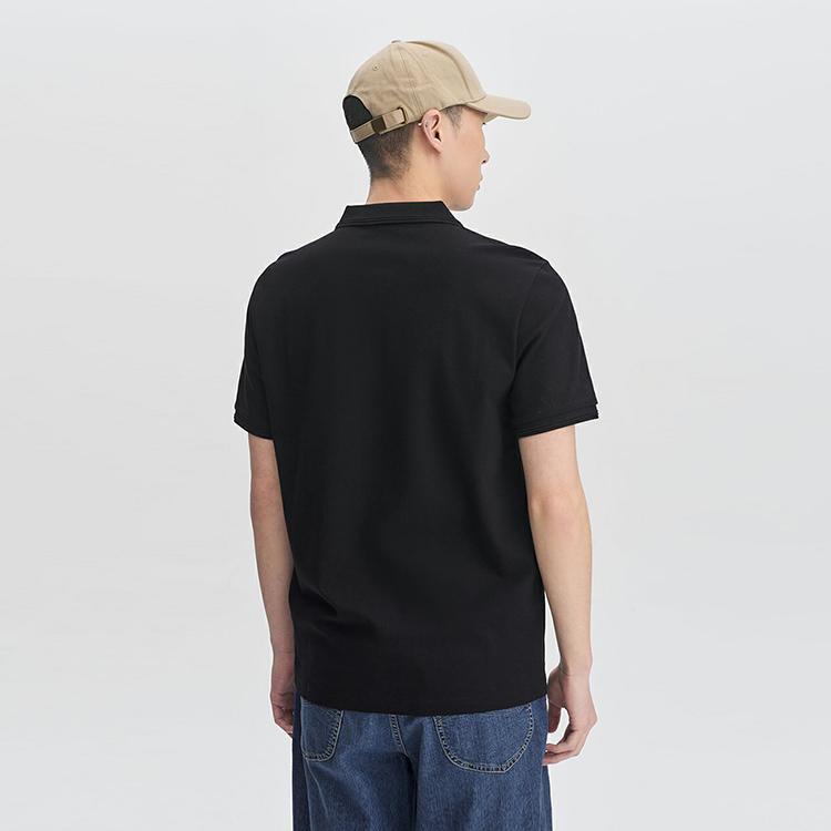 Lee SS24 Standard Logo Embroidered Cool Feel Polo Shirt Men polo shirts Black LMT008138205150K11000