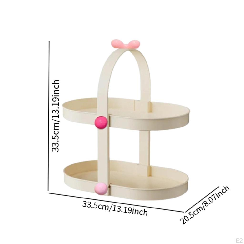 Cosmetic Storage, Bathroom Organizer, Two-Tier Perfume Holder, Display Stand for Bedroom And Living