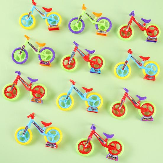 12Pcs DIY Mini Bicycle Assembly Toy Plastic Bicycle Model Educational Simulation