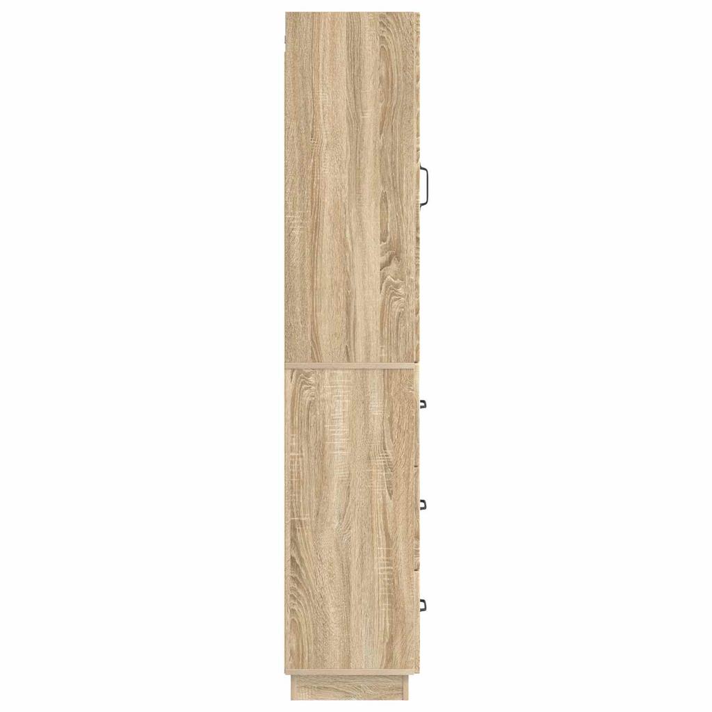 2 Piece Cabinet Set in Sonoma Oak Finish 33 x 34.5 x 87 cm Particleboard