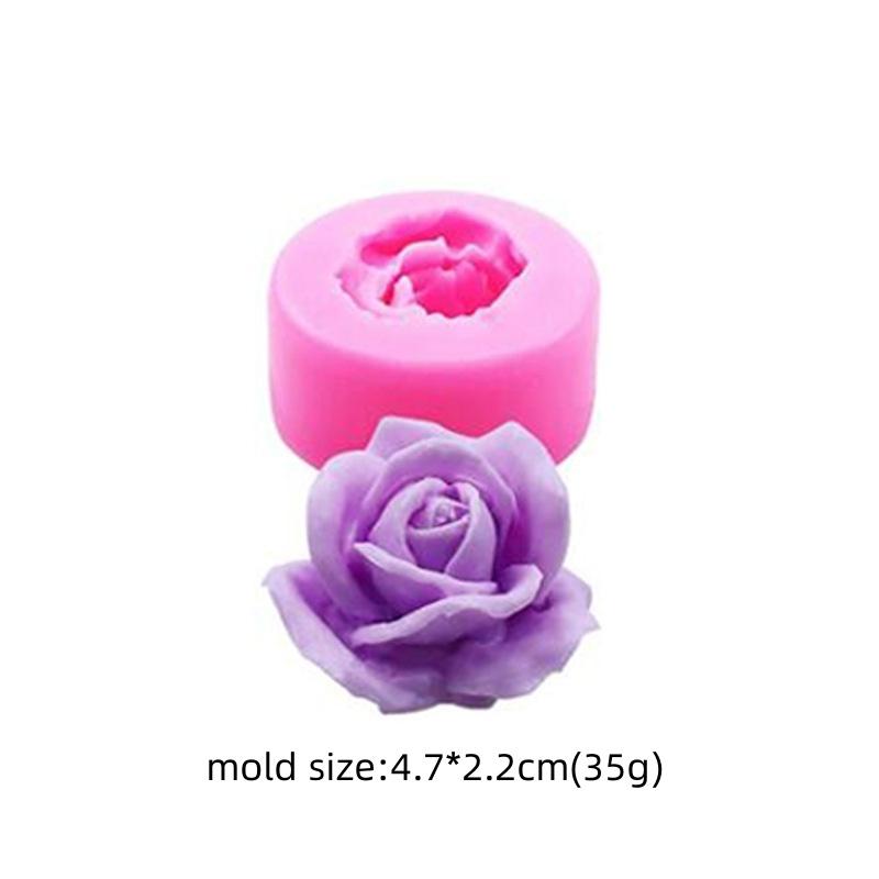 6 Stück 3D Rosenformen Handgemachte Silikon Kerzenpaste Kuchen Dekorationswerkzeug Küchenbedarf Praktische und langlebige Backform
