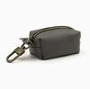 Minimalist Leather Zipper Keychain Dog Poop Bag Holder, Pet Waste Bag Mini Storage Pouch