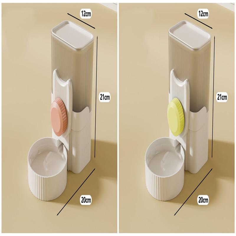 Pet Dog Cat Hanging Water Dispenser Automatic Feeding Drinking Water Bottle Rabbit Cage Hanging Plastic Material Gray 1000ml
