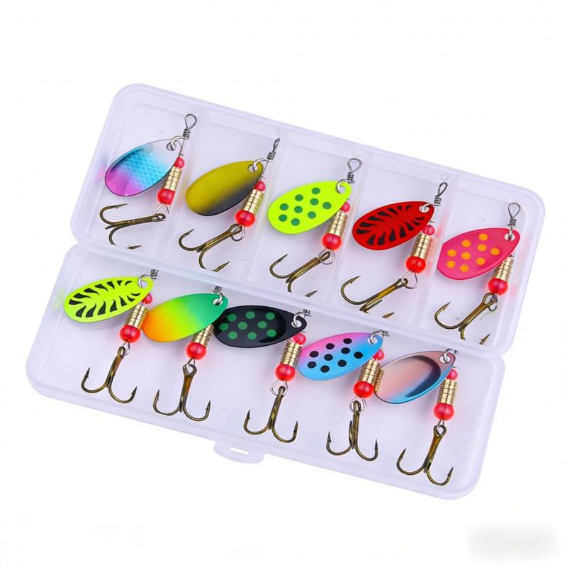 10Individual-packaged lure set for long-distance casting, micro-vibrating flat lures, bionic artificial bait, iron plate fishing