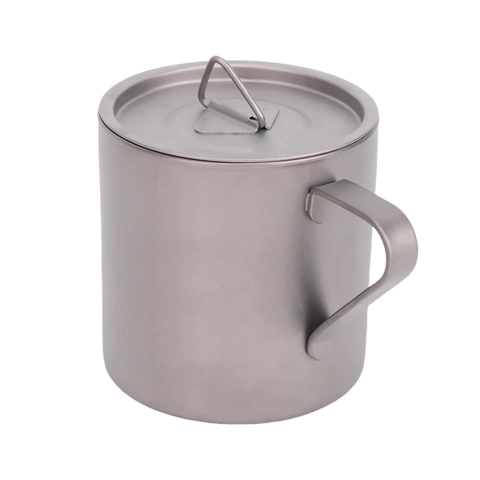 

Camping Cup Ti Double Layer Insulated Cup for Outdoor Hiking Coffee Cup for Camping Insulated with Lid Portable Picnic 120ml