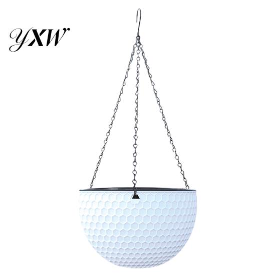 Flower Hanger Hanging Basket Imitation Honeycomb Self Water Absorption Plant Pot Waterproof Outdoor Resin for Garden