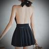 Swimsuit Female Summer Sexy V-neck Backless One-piece Skirt Style Halter Top Swimwear