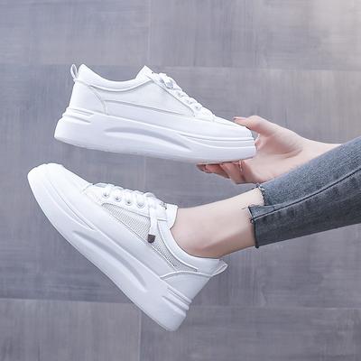 White Shoes Breathable Comfortable Thick Soled Sports Board Shoes