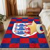 EnglCoat Of Arms Rug for Living Room, Game Rooms, Office, Bedroom, Office Floor Mat Playful Design, fan gifts Christmas decor