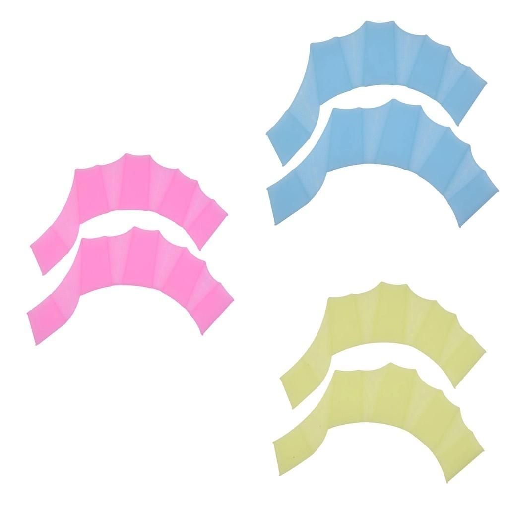 Lightweight Silicone Swim Paddles For Youth Swimmers Yellow