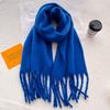 Ankola Red Mohair Solid Color Scarf Women's Winter High-end Sense Atmosphere Shawl for Boyfriend and Girlfriend