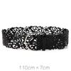 Women Fashion All-match Hollow Wide Belt Casual Pin Buckle Waistband