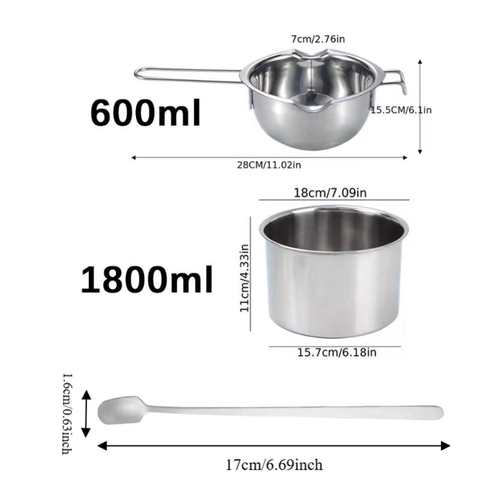 304 Stainless Steel Double Boiler Water Bath Pot Chocolate Melting Pot Set  Gift Making