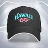Hawaii Hibiscus Flower Baseball Cap Adjustable Polyester Snapback Casual Beach Vacation Hat Unisex Hat