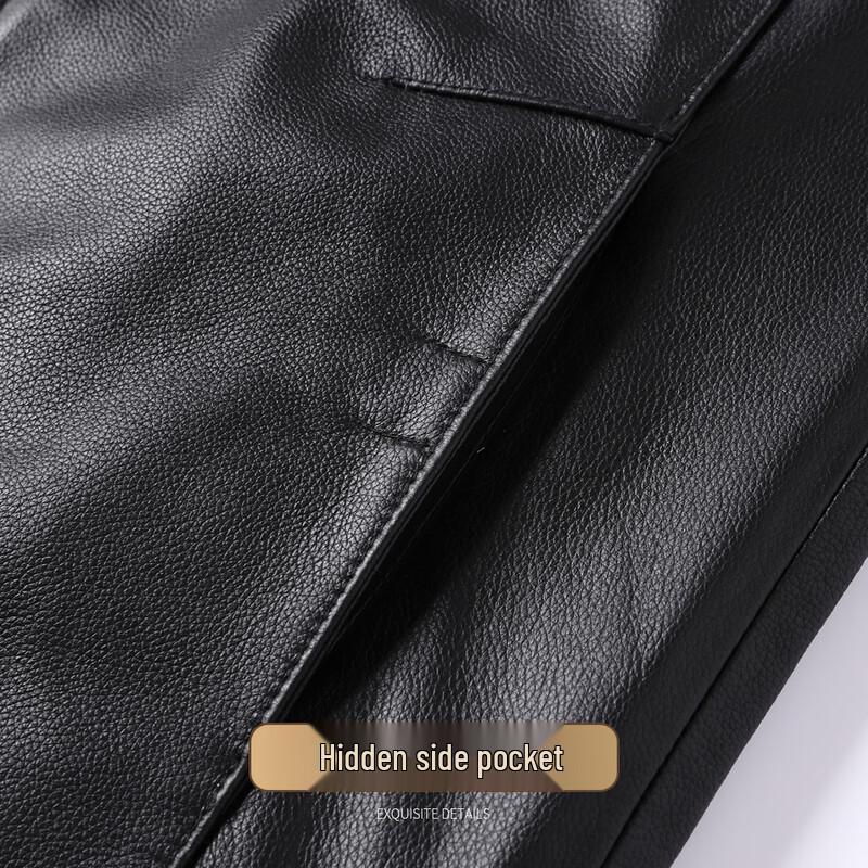 Men's First Layer Calfskin Business Casual Leather Jacket
