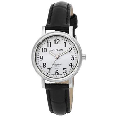 J-AXIS Women's MJL-F79-W (Women's Sun Flame) Round Watch Black Stainless Analog