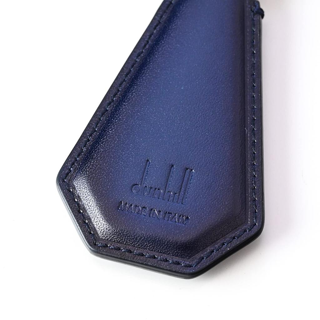 Dunhill Men's 1893 Harness Duke Calf Leather Keyring, Navy, 23RYF6802472, Free Size [Used]