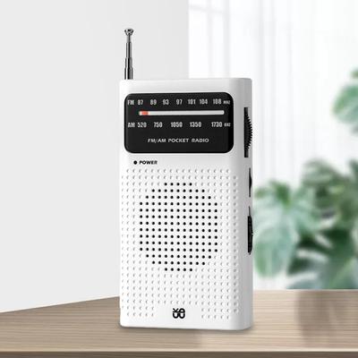 Full Band AM FM Radio Battery Powered Mini Pocket Radio HIFI Compact Radios Player Telescopic Antenna for Running Camping Travel