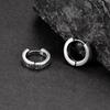Viking Runeword Hoop Earrings Stainless Steel Ear Buckles Ornaments Jewelry