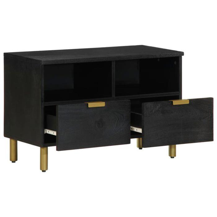 VidaXL TV Stand Black 70x33x46 Cm Engineered Wood, TV Stand, TV Unit, Multimedia Cabinet, TV Bench, Hi-fi Cabinet, 4017649