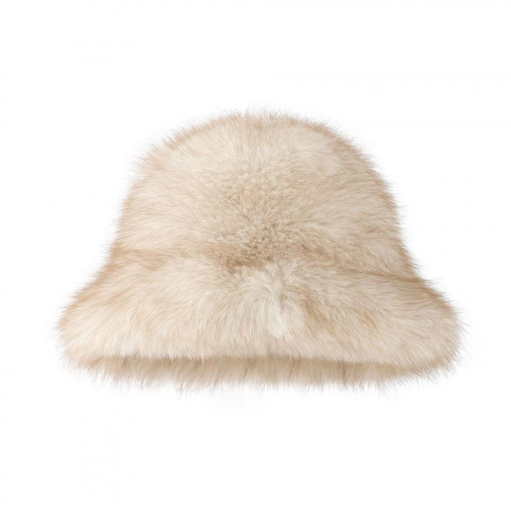 Windproof Faux Fur Bucket Hat Soft Winter Warm Cap Unisex Plush Fisherman Hat Skiing