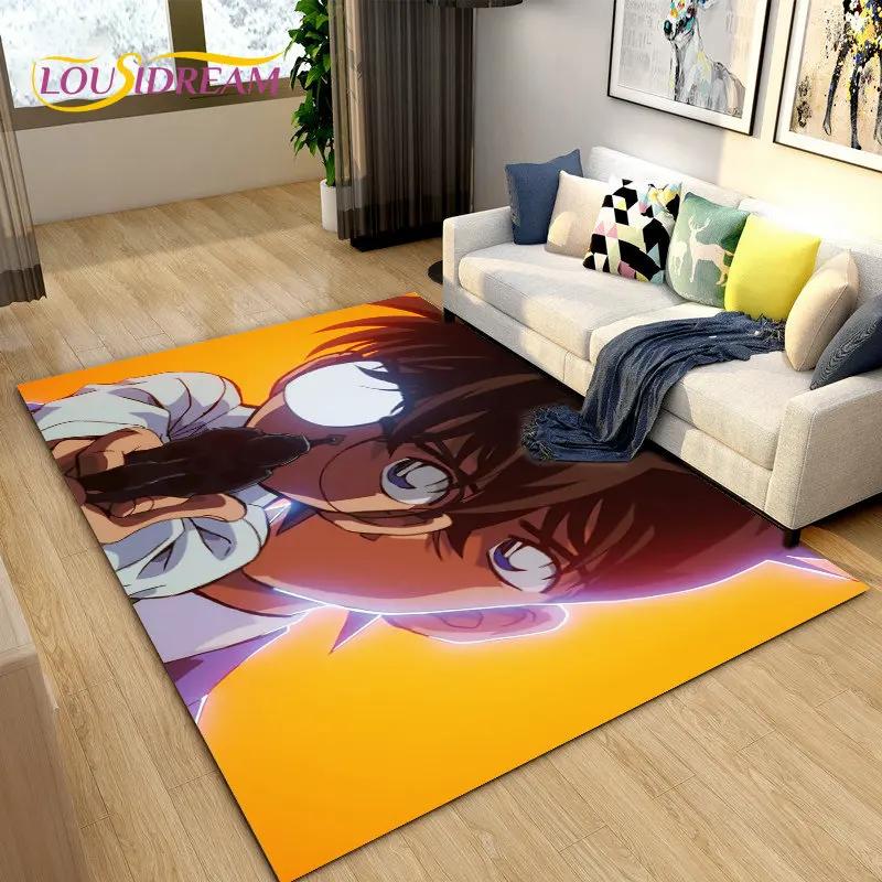 Detective Conan Cartoon Anime Area Rug,Carpet Rug for Living Room Bedroom Sofa Doormat Decoration, Kids Play Non-slip Floor Mat