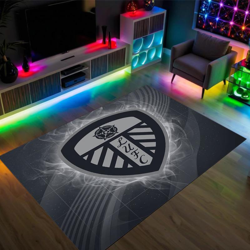 Leeds United Design Crystal Velvet Carpet Cozy Non?Slip Printed Rug For Bedroom Living Room Entrance