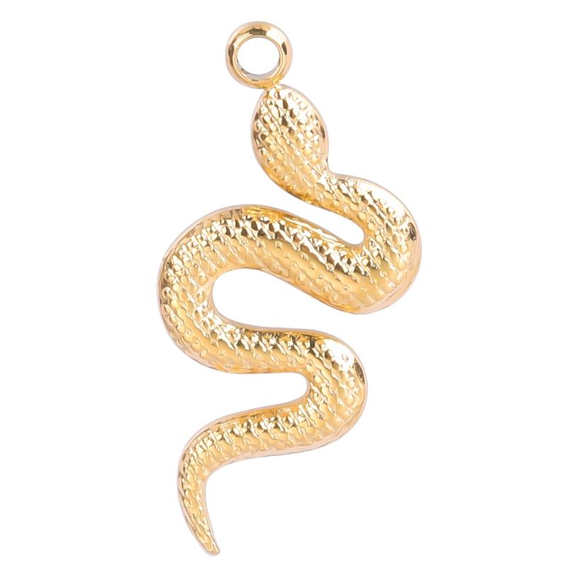Different Style 3pcs Serpent Charm Stainless Steel Pendant Snake Pendant Charms For Jewelry Making Supplies Animal Punk Material