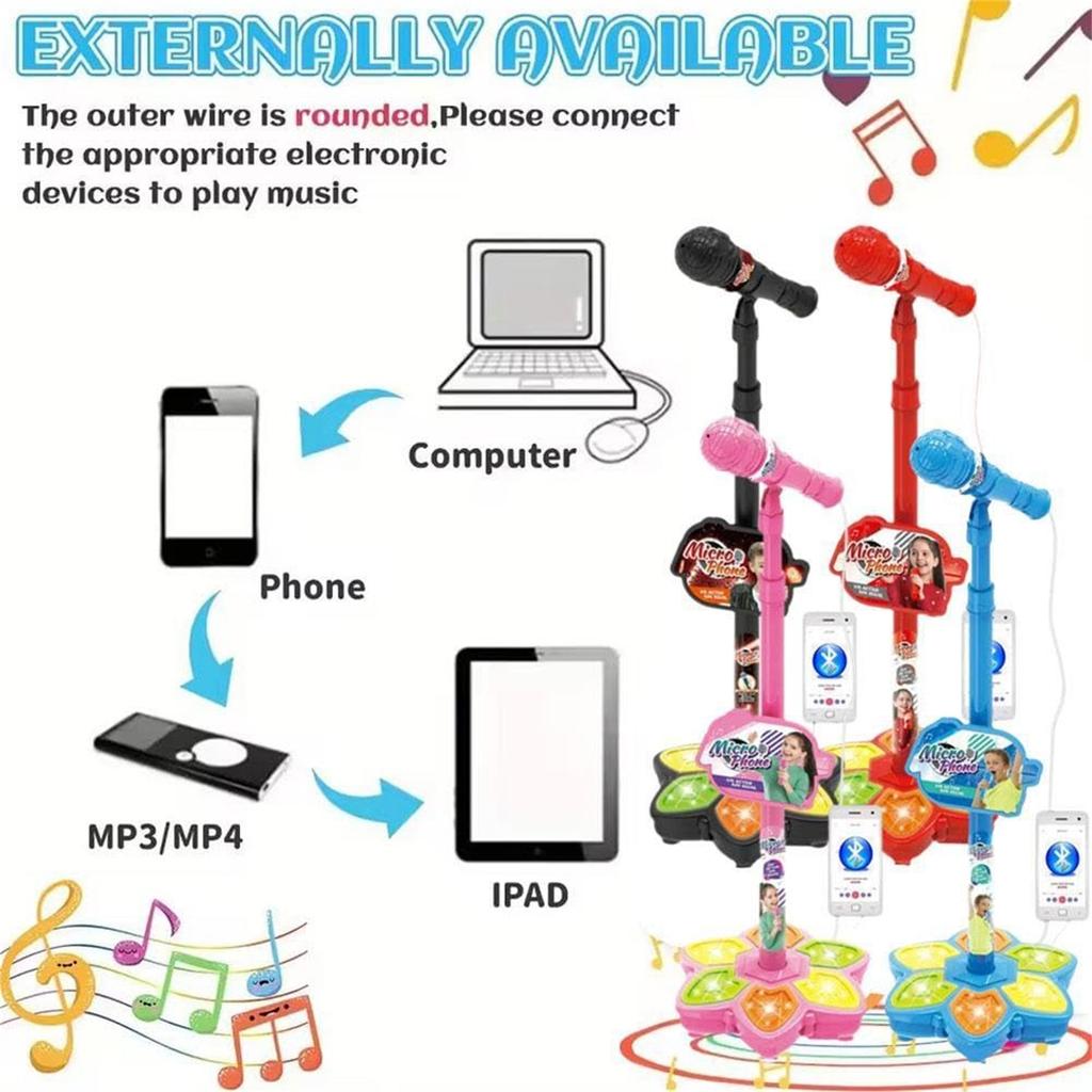 Children's Microphone Toy, Karaoke Machine Toy, With Music And Lights, Portable And Easy To Use, Suitable For Children Aged 3 And Above